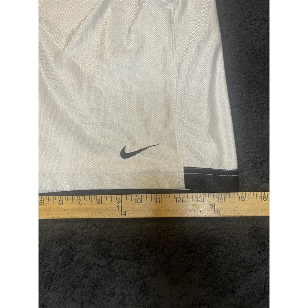 Nike basketball Shorts mens XL white dazzle silky shiny vintage